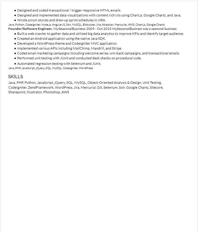Senior Java Software Engineer Resume2